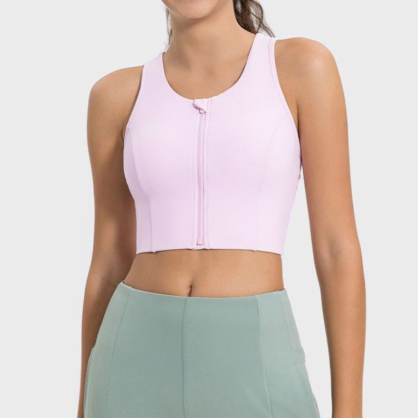 Shishi Mengke's New Sports Bra Features An Integrated Cup, Front Zipper, Anti Burst Buckle, Shockproof Design, And Extended Coverage._ecoleips.com