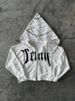 Women's Clothing Edgy Zip-Up Hoodie – Gothic Diamond Print Unisex Streetwear"_ecoleips.com