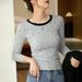2025 #High Quality Products # Cute And Playful Polka Dot T-Shirt Women With Long Sleeves For Autumn 2025, New Color Blocking_ecoleips.com