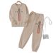 Women's Paris Letter Print Two Piece Set Red Striped Loose Sweatshirt And Pants Autumn Winter Fashion 0019_ecoleips.com