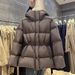 Women's Clothing Elegant Winter Puffer Coat Thickened Quilted Down Alternative Jacket With Waist Cinch, Hooded Long Sleeve Outerwear In Classic Colors_ecoleips.com