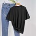Women's Casual round Neck Short Sleeve T-Shirt Multi-Color Solid Loose Printed Top European American Style Fashionable Sports Wear_ecoleips.com