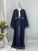 New Hot Diamond Ramadan Clothing With Belt Women's Dress Muslim Eid Abaya Luxury Arabic Fashion Kaftan Modest Caftan Marocain_ecoleips.com