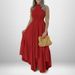 Spring New Women's Clothing Elegant Stylish Solid Color Full Skirt Dress American Style Clothing_ecoleips.com