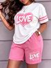 Women's Spring/Summer Short-Sleeved Two Piece Set Fashion Trendy Casual Spot Goods_ecoleips.com