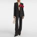 Women's Clothing Star New Bow Decoration Polka Dot Suit Jacket Trousers Suit Two Piece Suit_ecoleips.com