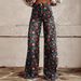 Women's 3D Digital Printed Faux Denim Wide Leg Pants Flared Slim Fit Versatile Factory Direct Sales Bottoms_ecoleips.com