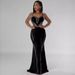Women's Clothing Sexy Hot Diamond Mesh See Through Stitching Lace Hip Wrapped Elastic Suspender Dress_ecoleips.com