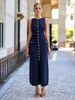 Women's Sleeveless Dress Elegant Slim Fit French Style Summer Design Solid Color Thin Clothing_ecoleips.com