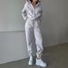 Cozy Fleece-Lined Hoodie And Jogger Set For Women - Casual Loungewear Two Piece Outfit Effortless Casual Style_ecoleips.com