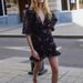 Fashion Floral Printed Sweet Slim Holiday Dress Women Casual Puff Sleeve Mini Dress Sexy Deep V High Waist Cocktail Short Dress_ecoleips.com