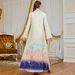 Elegant Floral Embroidered Long Robe for Women Fashionable Loose Dress Ethnic Style Cross-Border New Arrivals_ecoleips.com