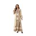 Women's Clothing Middle East Muslim Dress Round Neck Printing Hot Diamond Beading Loose A Line Robe_ecoleips.com