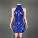 Sexy Glitter Sheer Mesh Sleeve Dress With Rhinestones - Elegant Party Mini Dress For Women, Clubwear, Evening Gala, Stage Performance_ecoleips.com
