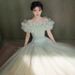 Green Evening Gown, 2026 New Style, Niche, Forest Themed, Fairy Like, Student Graduation, Vocal Arts Exam, Tulle Performance Costume._ecoleips.com