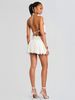 Neck Two-piece Set Women's Flower Embroidery Triangular Halter Strap Sling Vest Bud Short Puffy Skirt_ecoleips.com