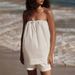Strapless Ruffled Off Shoulder Top And Shorts Set Style Spring Summer New Two Piece Set_ecoleips.com