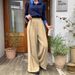 Women's Clothing Pleated High Waist Drape Wide Leg Versatile Casual Suit Pants Trousers_ecoleips.com