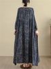 Cotton Long Sleeve Print Floral Vintage Dresses For Women New All Season Casual Loose Long Dress Femme Vestidos Elegant Clothing_ecoleips.com