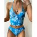 Women's Clothing New Swimsuit Women's Sexy Printed High Waist Bikini Split Swimsuit Bikini_ecoleips.com