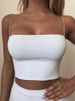 2024 Summer Women's Crop Top Sexy Elastic Cotton Camis Sleeveless Short Tank Top Bar_ecoleips.com