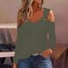 2023 Popular Autumn Simple Printed Metal Buckle V-neck Shirt For Women On Independent Sites,_ecoleips.com