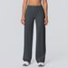 High-Waisted Double-Sided Brushed Solid Color Yoga Pants Loose Breathable Wide Leg Flared Pants For Running Fitness And Yoga Women's Sportswear_ecoleips.com