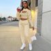 Women's Fleece Lined Hooded Sweatshirt And Drawstring Pants Three Piece Set Long Sleeved Solid Color Vest_ecoleips.com