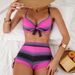 Women's Clothing Tie Dye Split Swimsuit Ladies Sexy Bikini_ecoleips.com