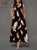 Elegant Summer Boho Long Dress Sleeveless Casual Floral Print Maxi Dress For Women Perfect For Beach Party_ecoleips.com