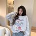 Cross-border 2024 Thickened Loose-fitting Hong Kong Style Thin Couple's Sweatshirt For Women, High-end Niche Student_ecoleips.com