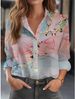 2024 Women's Cardigan 3D Floral Print Long Sleeved Shirt, Women's High-end And Versatile Top_ecoleips.com
