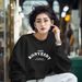 Women's Crew Neck Sweatshirt Fleece Lined Thickened Casual Top Loose Stylish Versatile for Spring Autumn Winter_ecoleips.com