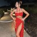 2025 Summer New Style Sexy Slit Bodycon Long Dress Bustier Set Women Two-Piece Vacation_ecoleips.com