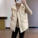 Women's fashion loose waistcoat wear vest vest jacket_ecoleips.com