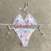 Women's Swimsuit Fashion Silk Star Same Style Seaside Pool Printed High Waist Strap Bikini_ecoleips.com