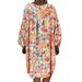 Plus Size Women Dress V Neck Printed Long Dress Elegant Casual Party Daily Wear Printed Long Dress For Large Size Women_ecoleips.com