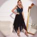 Women's Clothing Sexy Retro Chiffon Stitching Green Sequin Dress Summer Women's Clothing_ecoleips.com