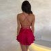 K New Sexy Slim Fit And Slimming Backless Solid Color Suspender Dress Short_ecoleips.com