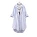 Spring Women's Slimming Long-Sleeved Shirt With Loose Vertical Stripes And Large Size_ecoleips.com