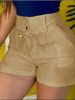 Women's High Waist Button Shorts Polish Style Casual Solid Color Spring/Summer/Autumn New Arrival Clothing_ecoleips.com