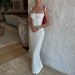 European And American Women's Clothing Square Collar Embroidery Temperament Suspender Dress Celebrity Vacation Style Slim And Thin Hip-wrapped Dress_ecoleips.com