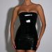 2026 Summer European And American Style Women's Fashion Shiny Sexy Strapless Backless Waist-Cinching Bodycon Dress_ecoleips.com