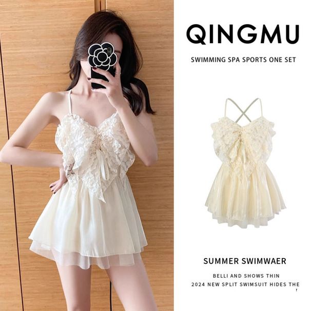 Women's Summer Lace Swimsuit High-End Style Pure Sexy Tummy Control Slimming Hot Spring Arrival 2026_ecoleips.com