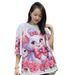 Women's Clothing Round Neck Short Sleeved T Shirt Women's Summer Printed Cat Casual Fashion Beaded Half Sleeved Large Size Top_ecoleips.com