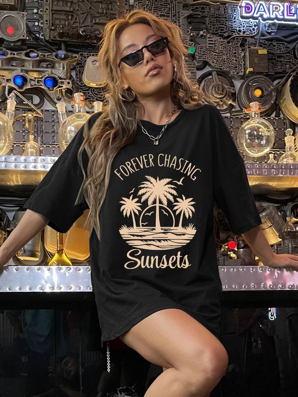 Women's Casual Round Neck Short Sleeve T-Shirt Multi-Color Style Simple Fashionable Sports Top Solid Printed Loose Fit_ecoleips.com