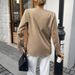 Women's Elegant Solid Color Long Sleeved Jacket Blazer Autumn Winter Outerwear_ecoleips.com