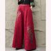 2025 Autumn Collection Women's Cotton-Linen Jacquard Wide-Leg Pants, Ethnic Style, Vintage Embroidery, Elastic Waist,_ecoleips.com
