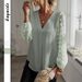 Verve Kai Kuo Casual Vacation Style V-neck Long Sleeve Women's Shirt 2025 Summer_ecoleips.com