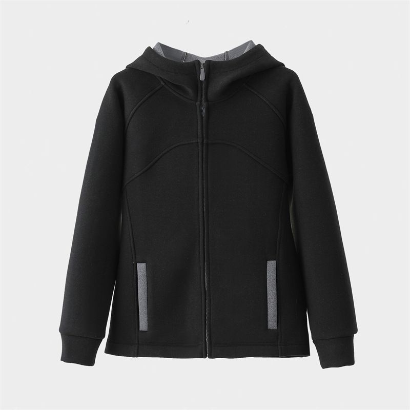 Women's Fleece-Lined Zip-Up Hoodie With Windproof Design - Oversized Pullover Sweatshirt With Color Blocking For Autumn & Winter_ecoleips.com